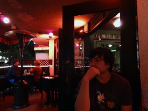 Looking out to the street