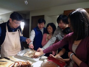 Everyone stealing turkey