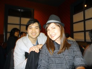 Semay wearing my hat