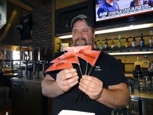 Flags for marking the different portions of the pig.