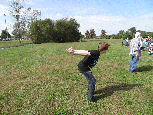 Eli doing a backflip