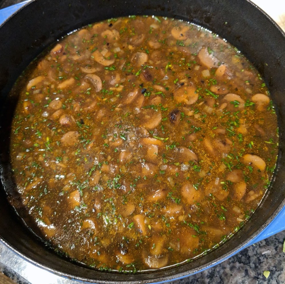 Wild rice and mushroom soup